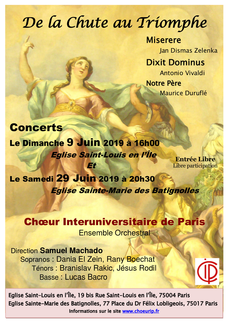 Concerts baroques de juin 2019 : Vivaldi et Zelenka